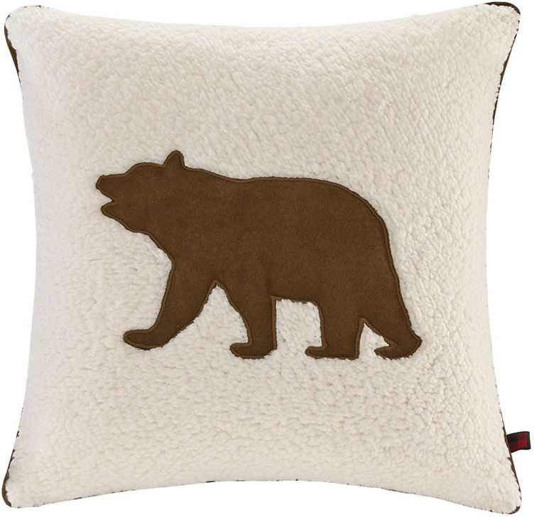 The appearance of Bear Polyester Bear Pillow In White designed by Olliix in the cabin / lodge interior design. This white piece of furniture  was selected by 1StopBedrooms from Bear Collection to add a touch of cosiness and style into your home. Sku: WR30-2189. Material: Polyester. Product Type: Pillow. Image1