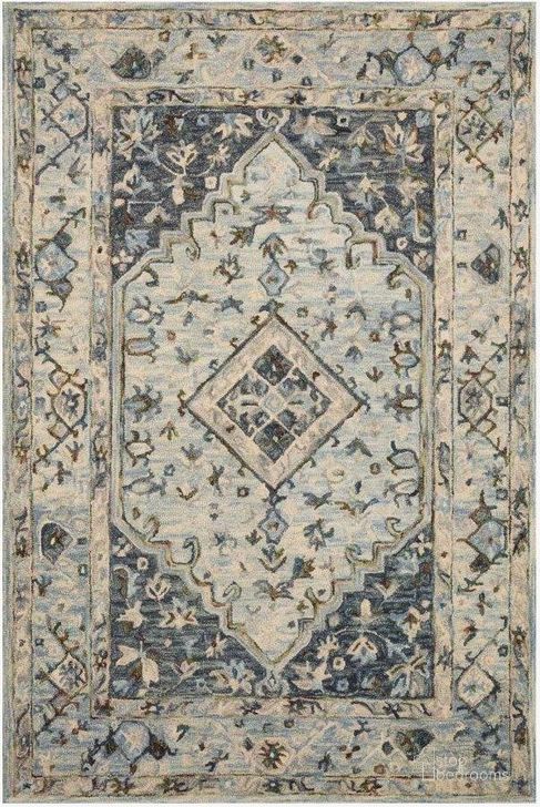 The appearance of Beatty Lt. Blue/Blue Rug BEATBEA-01LBBB93D0 designed by Loloi Rugs in the traditional interior design. This blue and blue piece of furniture  was selected by 1StopBedrooms from Beatty Collection to add a touch of cosiness and style into your home. Sku: BEATBEA-01LBBB93D0. Material: Wool. Product Type: Rug. Image1