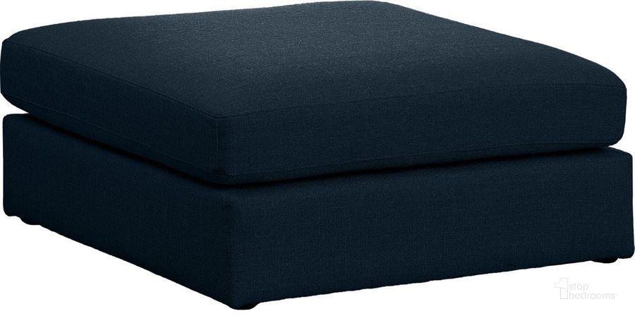 The appearance of Beckham Navy Durable Linen Polyester Fabric Ottoman designed by Meridian in the modern / contemporary interior design. This navy piece of furniture  was selected by 1StopBedrooms from Beckham Collection to add a touch of cosiness and style into your home. Sku: 681Navy-Ott. Material: Wood. Product Type: Ottoman. Image1