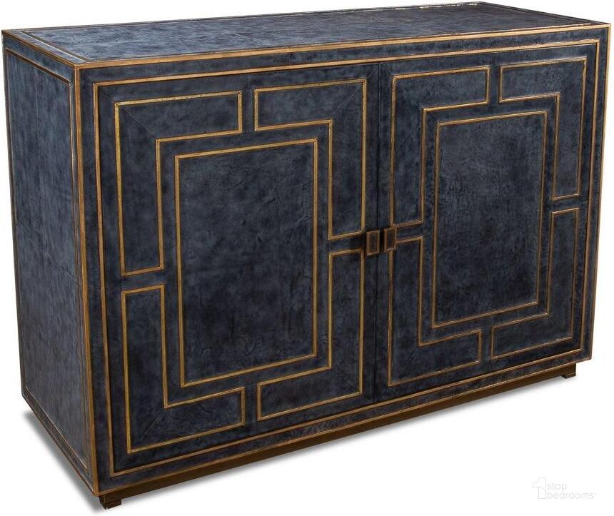 The appearance of Bel Air Black Leather Buffet designed by Sarreid in the transitional interior design. This black piece of furniture  was selected by 1StopBedrooms from Bel Air Collection to add a touch of cosiness and style into your home. Sku: 53164. Product Type: Buffet. Image1