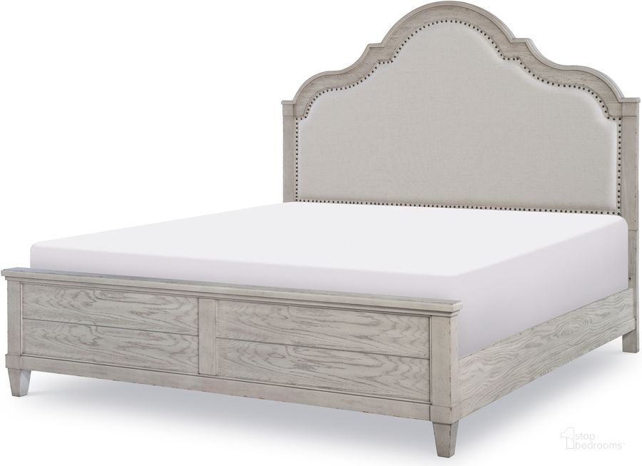 The appearance of Belhaven King Upholstered Panel Bed In Weathered Gray designed by Legacy Classic in the coastal interior design. This weathered gray piece of furniture  was selected by 1StopBedrooms from Belhaven Collection to add a touch of cosiness and style into your home. Sku: 9360-4206;9360-4116;9360-4901. Bed Type: Panel Bed. Product Type: Panel Bed. Bed Size: King. Material: Rubberwood. Image1