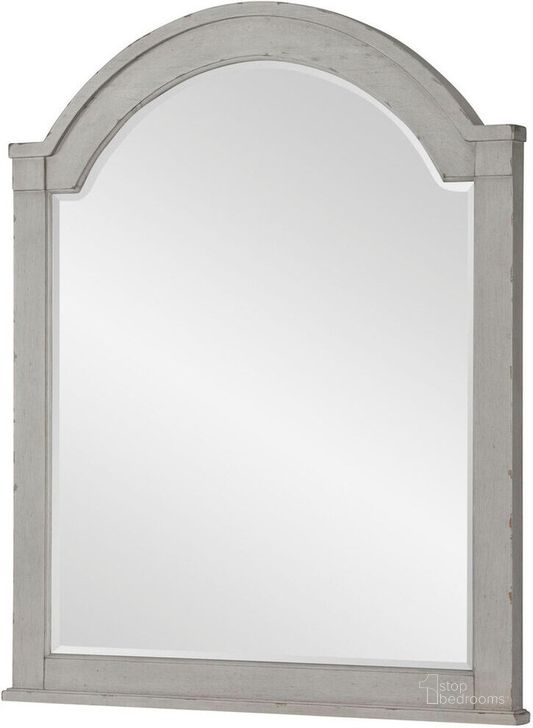 The appearance of Belhaven Weathered Plank Arched Dresser Mirror designed by Legacy Classic in the transitional interior design. This gray piece of furniture  was selected by 1StopBedrooms from Belhaven Collection to add a touch of cosiness and style into your home. Sku: 9360-0200. Product Type: Dresser Mirror. Material: Rubberwood.