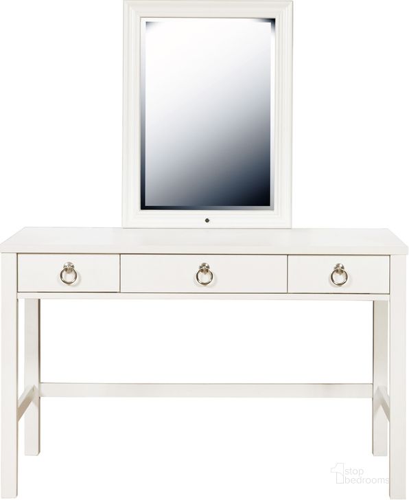 The appearance of Bella Kids Framed Vanity Mirror with LED Lighting In White designed by Samuel Lawrence in the modern / contemporary interior design. This white piece of furniture  was selected by 1StopBedrooms from Bella Collection to add a touch of cosiness and style into your home. Sku: S458-432. Material: MDF. Product Type: Vanity Mirror. Image1