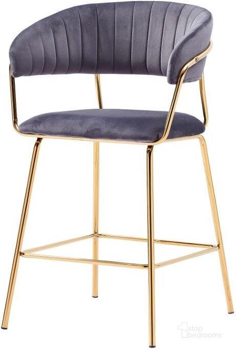 The appearance of Bellai 24 Inch Velvet Counter Stool Set of 2 In Gold designed by Best Master Furniture in the modern / contemporary interior design. This gold piece of furniture  was selected by 1StopBedrooms from Bellai Collection to add a touch of cosiness and style into your home. Sku: T09GY24. Product Type: Barstool. Material: Stainless Steel. Image1