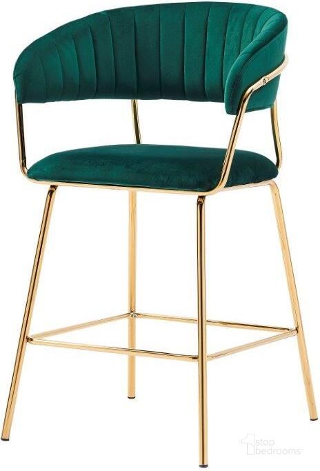 The appearance of Bellai 24 Inch Velvet Counter Stool Set of 2 In Green designed by Best Master Furniture in the modern / contemporary interior design. This green piece of furniture  was selected by 1StopBedrooms from Bellai Collection to add a touch of cosiness and style into your home. Sku: T09GN24. Product Type: Barstool. Material: Stainless Steel. Image1