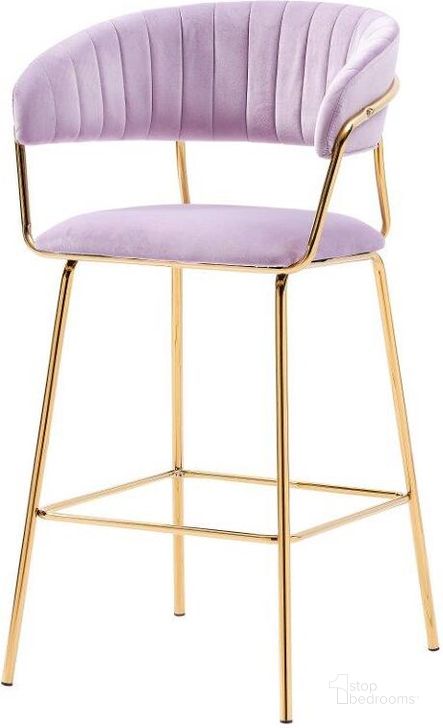 The appearance of Bellai 29 Inch Velvet Bar Stool Set of 2 In Pink designed by Best Master Furniture in the modern / contemporary interior design. This pink piece of furniture  was selected by 1StopBedrooms from Bellai Collection to add a touch of cosiness and style into your home. Sku: T09P29. Product Type: Barstool. Material: Stainless Steel. Image1