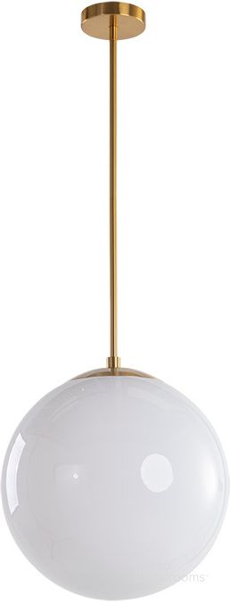 The appearance of Belle Pendant Light designed by Sunpan in the transitional interior design. This gold piece of furniture  was selected by 1StopBedrooms from Belle Collection to add a touch of cosiness and style into your home. Sku: 106789. Product Type: Pendant Lighting. Material: Acrylic. Image1