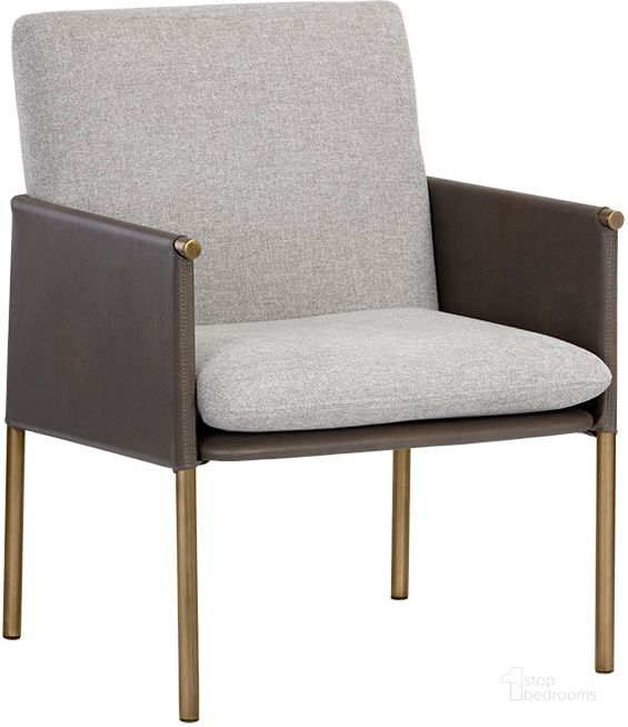 The appearance of Bellevue Lounge Chair - Belfast Heather Grey/Bravo Ash designed by Sunpan in the modern / contemporary interior design. This gray piece of furniture  was selected by 1StopBedrooms from Bellevue Collection to add a touch of cosiness and style into your home. Sku: 106183. Material: Faux Leather. Product Type: Lounge Chair. Image1