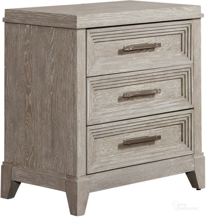 The appearance of Belmar Nightstand designed by Liberty in the modern / contemporary interior design. This taupe piece of furniture  was selected by 1StopBedrooms from Belmar Collection to add a touch of cosiness and style into your home. Sku: 902-BR61. Product Type: Nightstand. Material: Rubberwood. Image1
