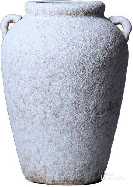 The appearance of Beloved Artisan Ceramic Grey Stone Vase - FSTQ-220218 designed by Amazing Rugs in the rustic / southwestern interior design. This gray piece of furniture  was selected by 1StopBedrooms from Beloved Collection to add a touch of cosiness and style into your home. Sku: FSTQ-220218. Material: Ceramic. Product Type: Vase. Image1