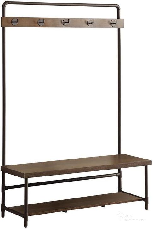 The appearance of Benedito Black Entryway Furniture designed by Luxury Loft in the modern / contemporary interior design. This black piece of furniture  was selected by 1StopBedrooms from Benedito Collection to add a touch of cosiness and style into your home. Sku: 902921. Material: Metal. Product Type: Hall Tree Chest. Image1