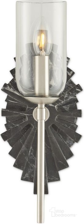 The appearance of Benthos Black Wall Sconce designed by Currey & Company in the modern / contemporary interior design. This black piece of furniture  was selected by 1StopBedrooms from Benthos Collection to add a touch of cosiness and style into your home. Sku: 5800-0025. Material: Glass. Product Type: Wall Sconce. Image1