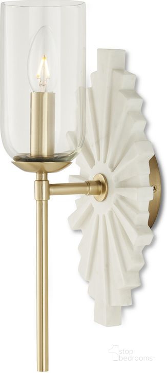 The appearance of Benthos White Wall Sconce designed by Currey & Company in the modern / contemporary interior design. This white piece of furniture  was selected by 1StopBedrooms from Benthos Collection to add a touch of cosiness and style into your home. Sku: 5800-0026. Material: Glass. Product Type: Wall Sconce. Image1