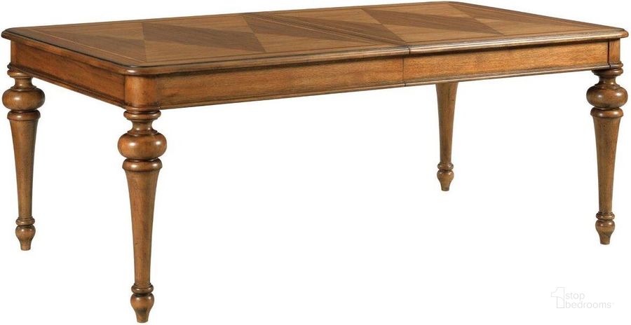 The appearance of Berkshire Ervin Leg Table designed by American Drew in the traditional interior design. This medium stain piece of furniture  was selected by 1StopBedrooms from Berkshire Collection to add a touch of cosiness and style into your home. Sku: 011-744. Material: Wood. Product Type: Leg Table. Table Top Shape: Rectangular. Size: 74". Image1