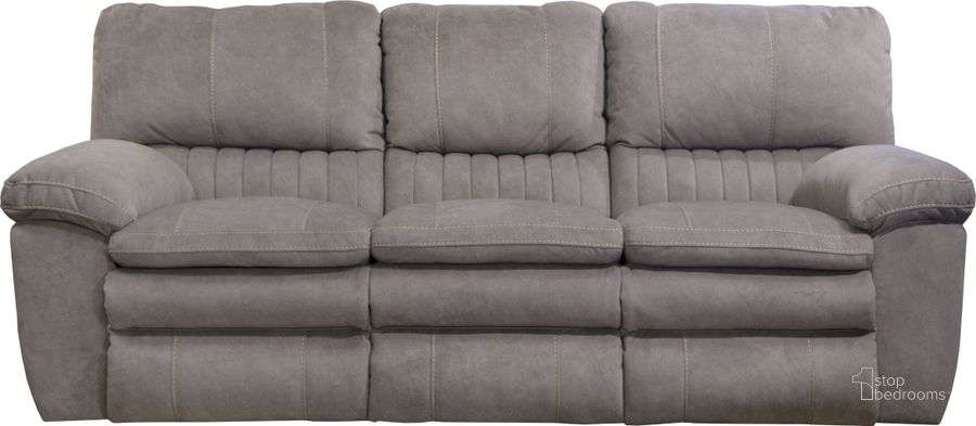 The appearance of Bernardetta Silver Reclining Sofa 0qd2343038 designed by Bennett Interiors in the transitional interior design. This silver piece of furniture  was selected by 1StopBedrooms from Bernardetta Collection to add a touch of cosiness and style into your home. Sku: 2401279228. Material: Fabric. Product Type: Reclining Sofa. Image1