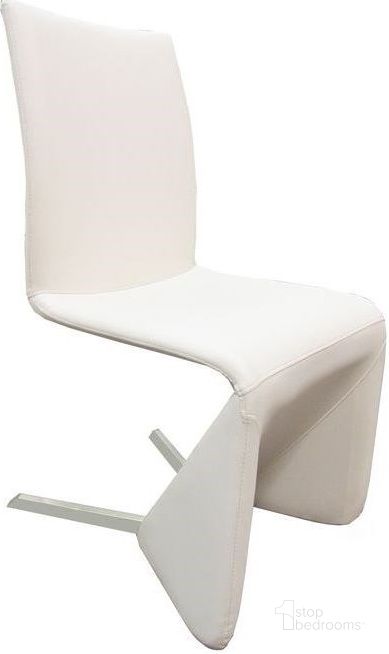 The appearance of Bernice White Dining Chair Set of 2 designed by Bellini Modern Living in the modern / contemporary interior design. This white piece of furniture  was selected by 1StopBedrooms from Bernice Collection to add a touch of cosiness and style into your home. Sku: Bernice WHT. Product Type: Dining Chair. Image1