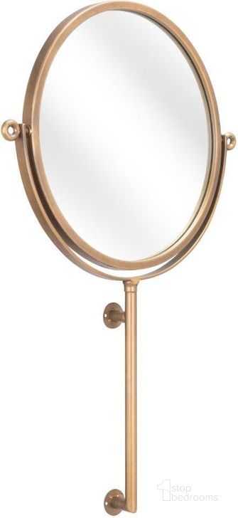 The appearance of Bernis Mirror Gold designed by Zuo Modern in the modern / contemporary interior design. This gold piece of furniture  was selected by 1StopBedrooms from Bernis  Collection to add a touch of cosiness and style into your home. Sku: A12221. Material: Glass. Product Type: Mirror. Image1