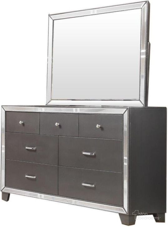 The appearance of Beronica Transitional Wood Dresser And Mirror In Silver designed by Best Master Furniture in the transitional interior design. This silver piece of furniture  was selected by 1StopBedrooms from Beronica Collection to add a touch of cosiness and style into your home. Sku: B1004DM. Material: Wood. Product Type: Dresser and Mirror. Image1