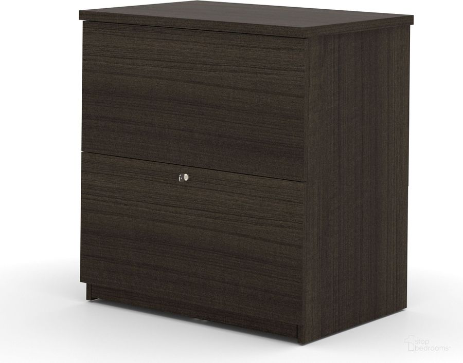 The appearance of Dark Chocolate Standard Lateral File designed by Bestar in the modern / contemporary interior design. This brown piece of furniture  was selected by 1StopBedrooms from Bestar Collection to add a touch of cosiness and style into your home. Sku: 65635-2179. Material: Wood. Product Type: Lateral Filing Cabinet. Image1