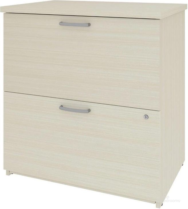 The appearance of Bestar Universel 29W Lateral File Cabinet In White Chocolate designed by Bestar in the modern / contemporary interior design. This white chocolate piece of furniture  was selected by 1StopBedrooms from Universel Collection to add a touch of cosiness and style into your home. Sku: 46630-1131. Material: Wood. Product Type: Lateral Filing Cabinet. Image1