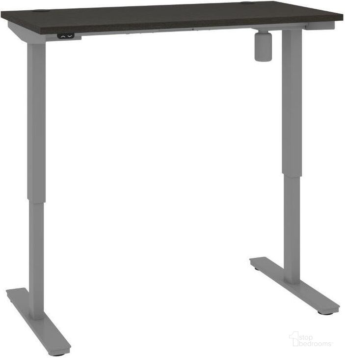 The appearance of Bestar Upstand Standing Desk In Deep Grey 175859-000032 designed by Bestar in the modern / contemporary interior design. This deep grey piece of furniture  was selected by 1StopBedrooms from Upstand Collection to add a touch of cosiness and style into your home. Sku: 175859-000032. Material: Wood. Product Type: Desk. Image1