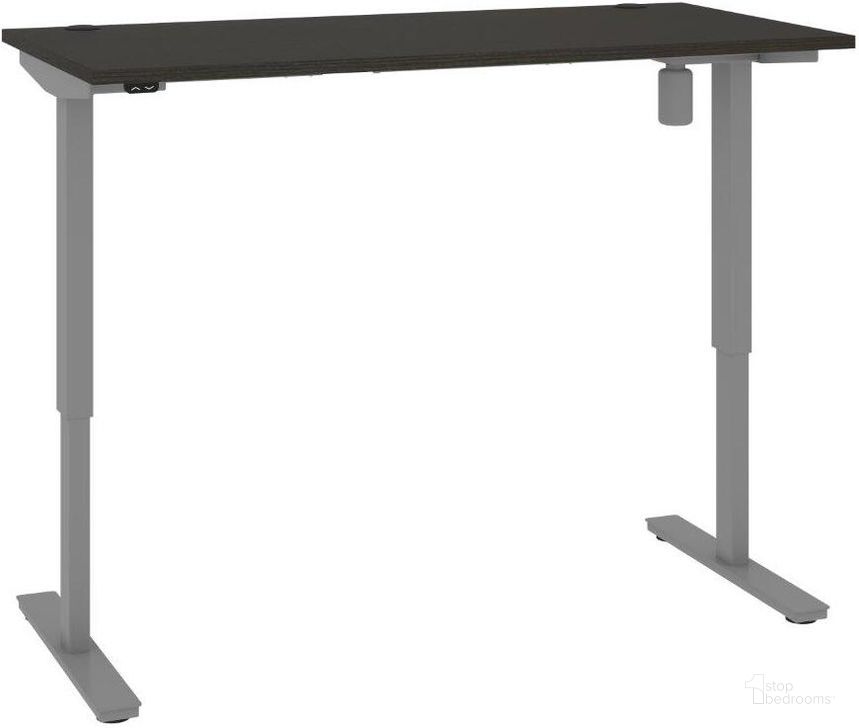 The appearance of Bestar Upstand 30 x 60 Standing Desk In Deep Grey designed by Bestar in the modern / contemporary interior design. This deep grey piece of furniture  was selected by 1StopBedrooms from Upstand Collection to add a touch of cosiness and style into your home. Sku: 175869-000032. Material: Wood. Product Type: Desk. Image1