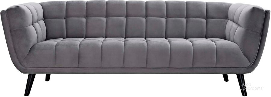 The appearance of Bestow Gray Performance Velvet Sofa designed by Modway in the modern / contemporary interior design. This gray velvet piece of furniture  was selected by 1StopBedrooms from Bestow Collection to add a touch of cosiness and style into your home. Sku: EEI-2731-GRY. Product Type: Sofa. Material: Rubberwood. Image1