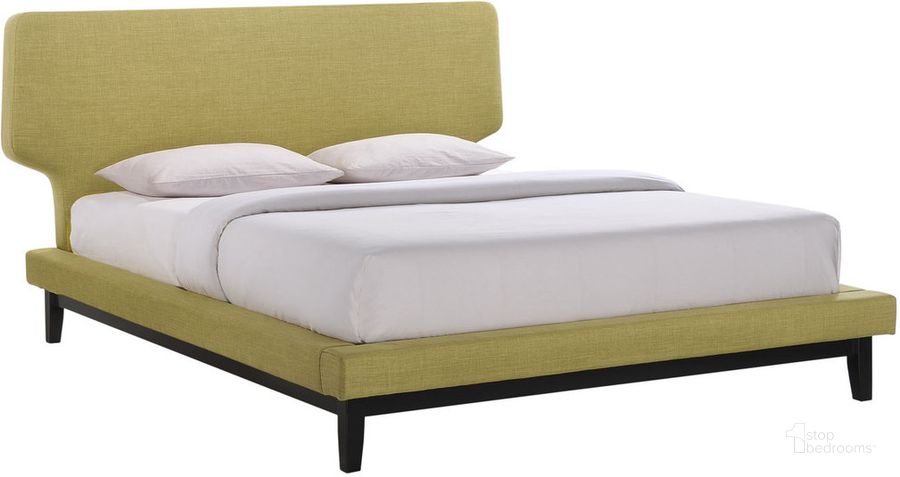 The appearance of Bethany Queen Bed In Black/Green designed by Modway in the modern / contemporary interior design. This black/green piece of furniture  was selected by 1StopBedrooms from Bethany Collection to add a touch of cosiness and style into your home. Sku: MOD-5237-BLK-GRN. Product Type: Bed. Bed Size: Queen. Material: MDF. Image1