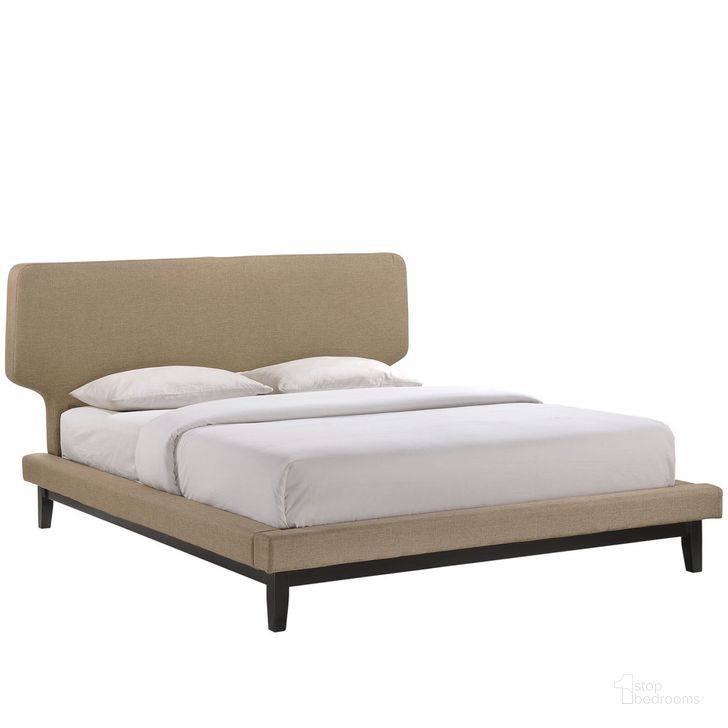 The appearance of Bethany Queen Bed In Latte designed by Modway in the modern / contemporary interior design. This latte piece of furniture  was selected by 1StopBedrooms from Bethany Collection to add a touch of cosiness and style into your home. Sku: MOD-5237-BLK-LAT. Product Type: Bed. Bed Size: Queen. Material: MDF. Image1