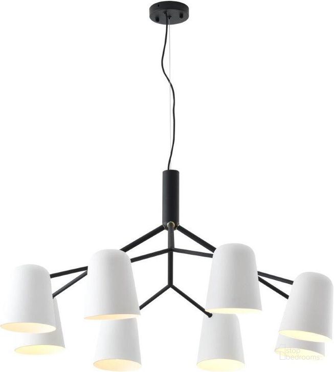 The appearance of Bethel International Chandelier In Black & White designed by Bethel International in the modern / contemporary interior design. This white and black piece of furniture  was selected by 1StopBedrooms from  to add a touch of cosiness and style into your home. Sku: DLS87C37W. Material: Metal. Product Type: Chandelier. Image1