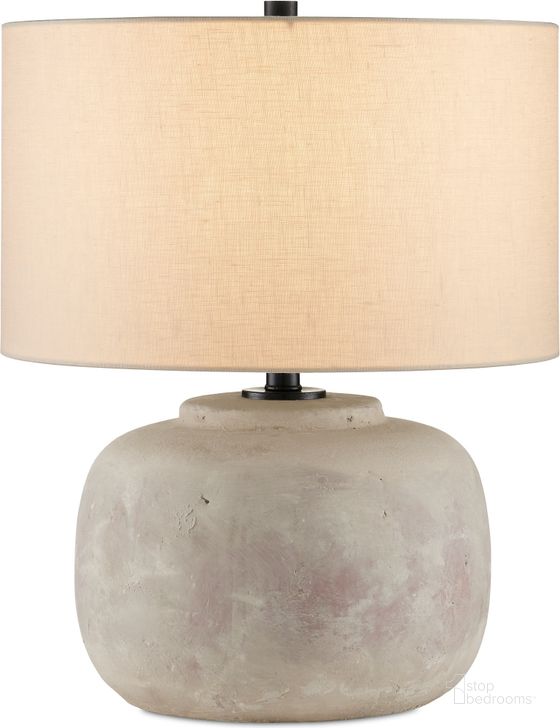 The appearance of Beton Table Lamp In Earth designed by Currey & Company in the modern / contemporary interior design. This earth piece of furniture  was selected by 1StopBedrooms from  to add a touch of cosiness and style into your home. Sku: 6000-0272. Product Type: Table Lamp. Material: Concrete. Image1