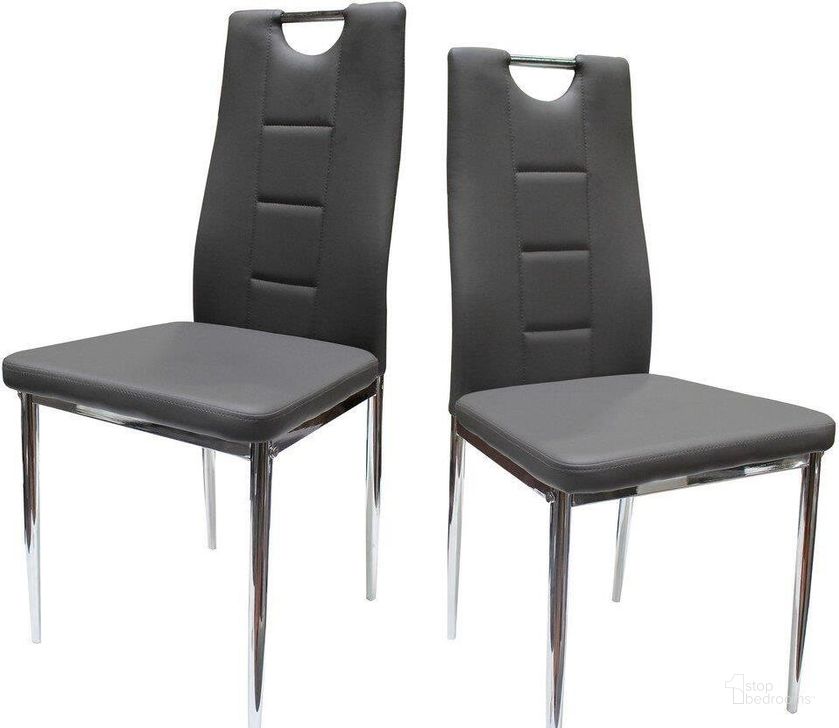 The appearance of Beverly Faux Leather Upholstered Side Chair Set of 2 In Gray designed by Best Master Furniture in the modern / contemporary interior design. This gray piece of furniture  was selected by 1StopBedrooms from Beverly Collection to add a touch of cosiness and style into your home. Sku: T248GC. Material: Faux Leather. Product Type: Side Chair. Image1