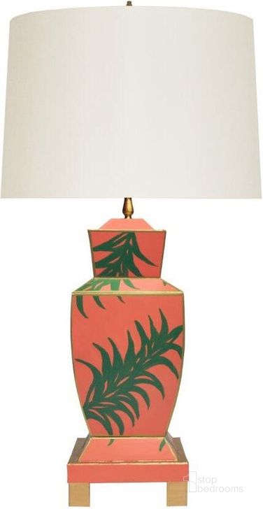 The appearance of Bianca Palm Hand Painted Urn Shape Tole Table Lamp designed by Worlds Away in the modern / contemporary interior design. This gold and red piece of furniture  was selected by 1StopBedrooms from Bianca Collection to add a touch of cosiness and style into your home. Sku: BIANCA PALM. Material: Metal. Product Type: Table Lamp.