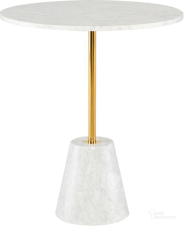 The appearance of Bianca White Stone Side Table designed by Nuevo in the modern / contemporary interior design. This white piece of furniture  was selected by 1StopBedrooms from Bianca Collection to add a touch of cosiness and style into your home. Sku: HGDJ956. Product Type: Side Table. Material: Stone. Image1