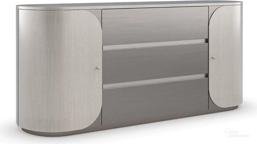 The appearance of Biance Gray Dresser designed by Bennett Interiors in the transitional interior design. This gray piece of furniture  was selected by 1StopBedrooms from Biance Collection to add a touch of cosiness and style into your home. Sku: M133-421-022. Material: Wood. Product Type: Dresser. Image1