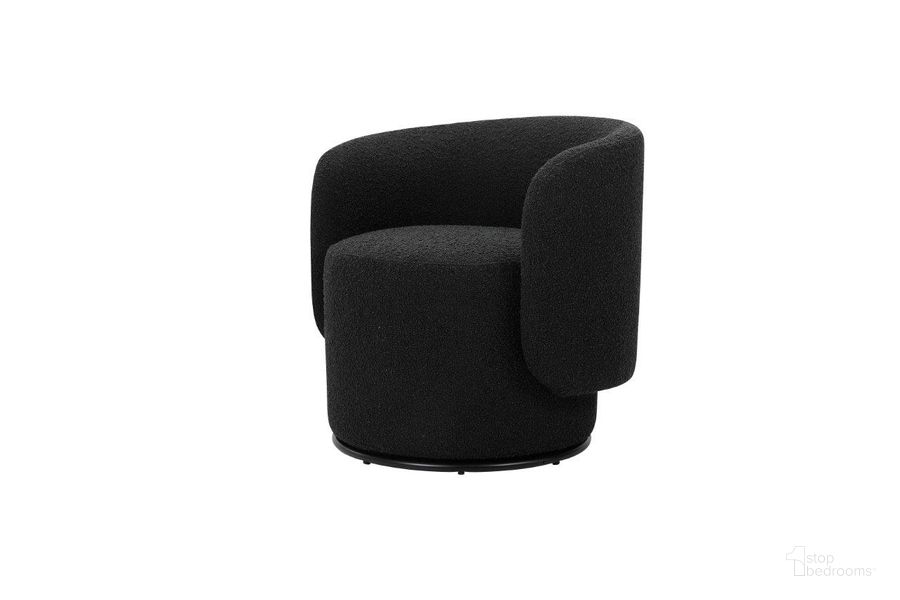 The appearance of Biarritz Licorice Boucle Swivel Lounge Chair designed by Mobital in the modern / contemporary interior design. This licorice boucle piece of furniture  was selected by 1StopBedrooms from Biarritz Collection to add a touch of cosiness and style into your home. Sku: LCH-BIAR-LICO-BOUC. Material: Wood. Product Type: Lounge Chair. Image1