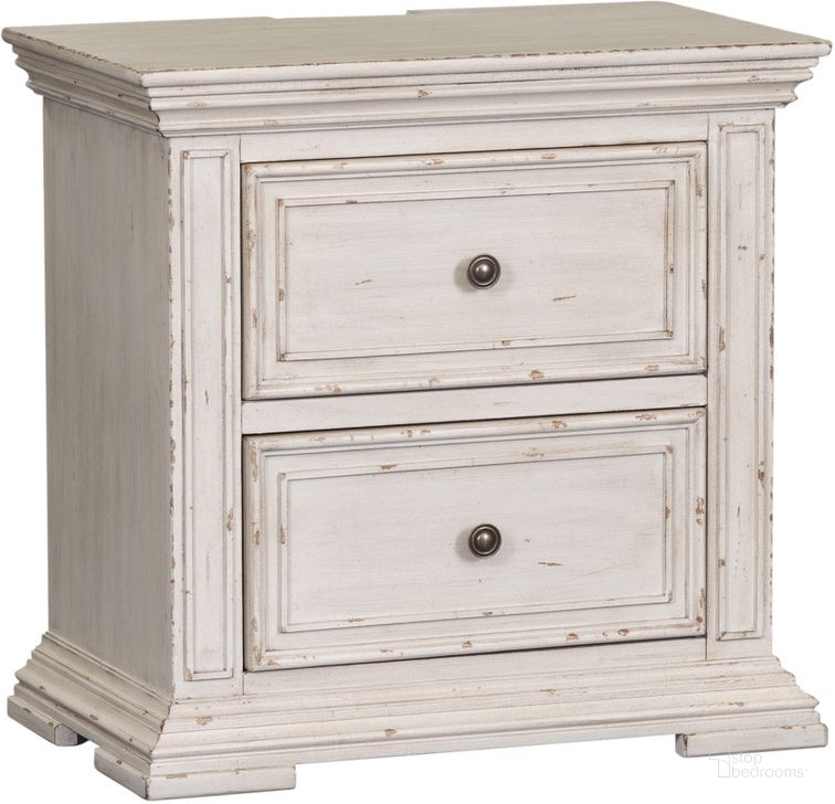 The appearance of Big Valley Drawer Nightstand designed by Liberty in the traditional interior design. This white piece of furniture  was selected by 1StopBedrooms from Big Valley Collection to add a touch of cosiness and style into your home. Sku: 361W-BR61. Product Type: Nightstand. Material: Rubberwood. Image1