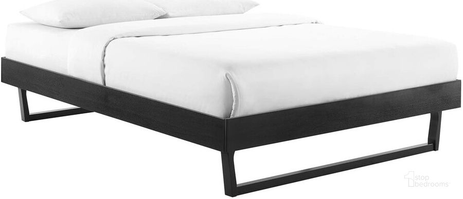 The appearance of Billie Full Wood Platform Bed Frame In Black designed by Modway in the modern / contemporary interior design. This black piece of furniture  was selected by 1StopBedrooms from Billie Collection to add a touch of cosiness and style into your home. Sku: MOD-6213-BLK. Product Type: Bed Frame. Bed Size: Full. Material: MDF. Image1