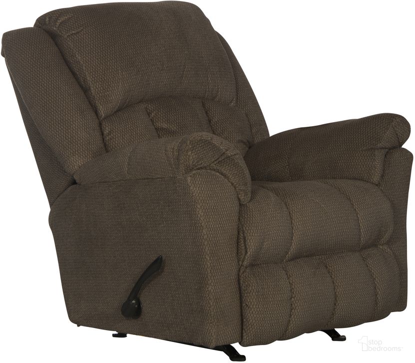 The appearance of Bingham Rocker Recliner with Deluxe Heat And Massage In Brown Mocha designed by Catnapper in the traditional interior design. This brown mocha piece of furniture  was selected by 1StopBedrooms from Bingham Collection to add a touch of cosiness and style into your home. Sku: 4211227919. Material: Fabric. Product Type: Rocker Recliner. Image1