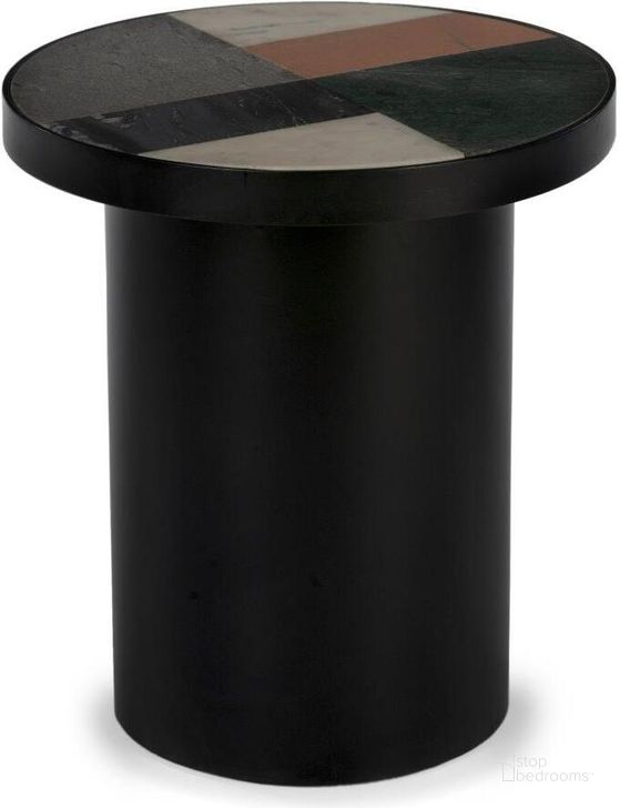 The appearance of Binocular Side Table In Black designed by Union Home Furniture in the transitional interior design. This black piece of furniture  was selected by 1StopBedrooms from  to add a touch of cosiness and style into your home. Sku: LVR00654. Material: Marble. Product Type: Side Table. Image1