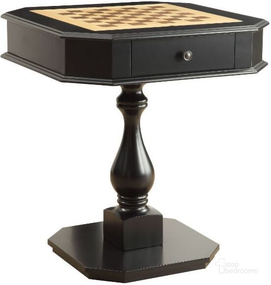 The appearance of Bishop Black Game Table designed by ACME in the transitional interior design. This black piece of furniture  was selected by 1StopBedrooms from Bishop Collection to add a touch of cosiness and style into your home. Sku: 82846. Material: Wood. Product Type: Game Table. Image1