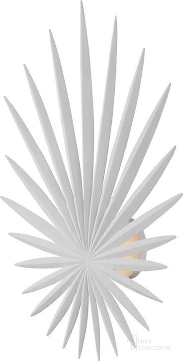 The appearance of Bismarkia White Wall Sconce designed by Currey & Company in the modern / contemporary interior design. This white piece of furniture  was selected by 1StopBedrooms from Marjorie Skouras Collection to add a touch of cosiness and style into your home. Sku: 5000-0235. Product Type: Wall Sconce. Material: Iron. Image1