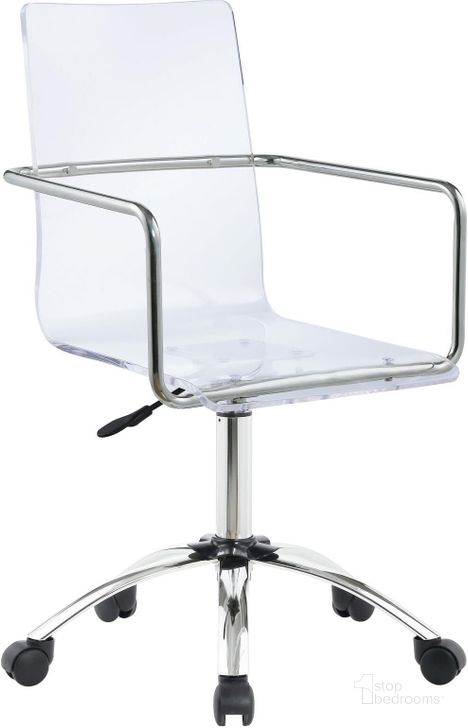 The appearance of Black Acrylic Office Chair designed by Coaster in the modern / contemporary interior design. This white piece of furniture  was selected by 1StopBedrooms from Office Chairs Collection to add a touch of cosiness and style into your home. Sku: 801436. Product Type: Office Chair. Material: Vinyl. Image1