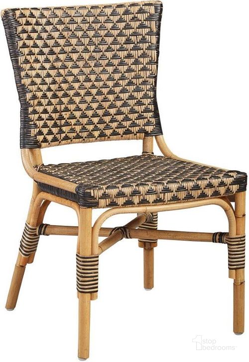 The appearance of Black and Tan Dining Chair Set of 2 designed by Furniture Classics in the modern / contemporary interior design. This black piece of furniture  was selected by 1StopBedrooms from  to add a touch of cosiness and style into your home. Sku: 18-76. Product Type: Dining Chair. Material: Rattan. Image1