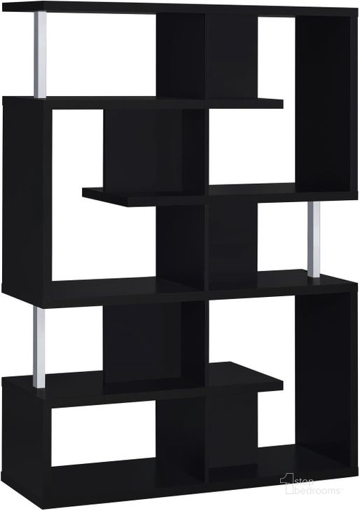 The appearance of Black Bookcase 800309 designed by Coaster in the transitional interior design. This black piece of furniture  was selected by 1StopBedrooms from Black Collection to add a touch of cosiness and style into your home. Sku: 800309. Material: Wood. Product Type: Bookcase. Image1