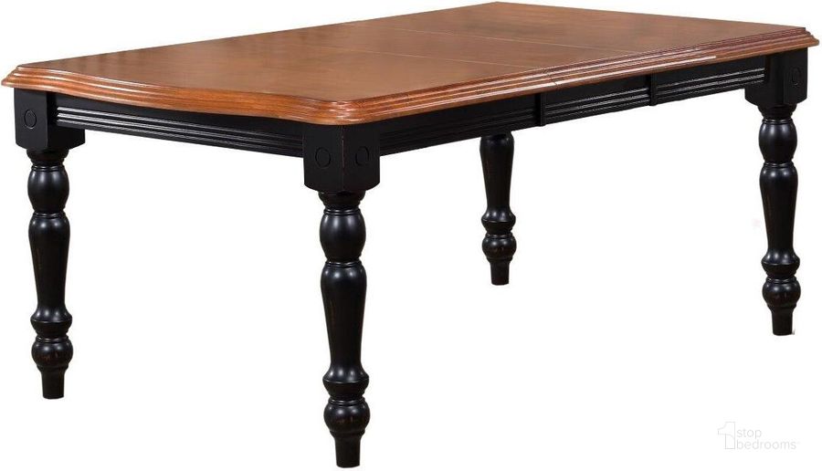 The appearance of Black Cherry Selections Antique Black with Cherry Top Extendable Dining Table designed by Sunset Trading in the modern / contemporary interior design. This antique black and cherry piece of furniture  was selected by 1StopBedrooms from Black Cherry Selections Collection to add a touch of cosiness and style into your home. Sku: DLU-SLT4272-BCH. Table Base Style: Legs. Material: Wood. Product Type: Dining Table. Table Top Shape: Rectangular. Size: 72". Image1