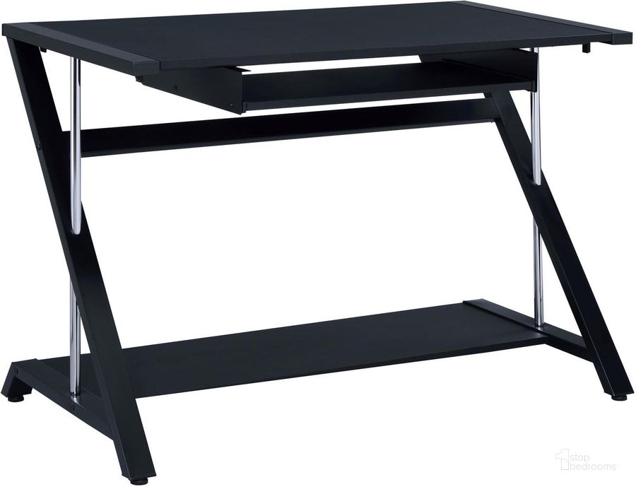 The appearance of Black Desk 800222 designed by Coaster in the modern / contemporary interior design. This black piece of furniture  was selected by 1StopBedrooms from Black Collection to add a touch of cosiness and style into your home. Sku: 800222. Material: Metal. Product Type: Desk. Image1
