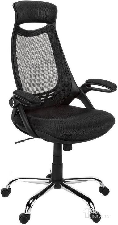 The appearance of Black Highback Executive Office Chair designed by Monarch Specialties in the modern / contemporary interior design. This black piece of furniture  was selected by 1StopBedrooms from  to add a touch of cosiness and style into your home. Sku: I 7268. Product Type: Office Chair. Material: Nylon. Image1