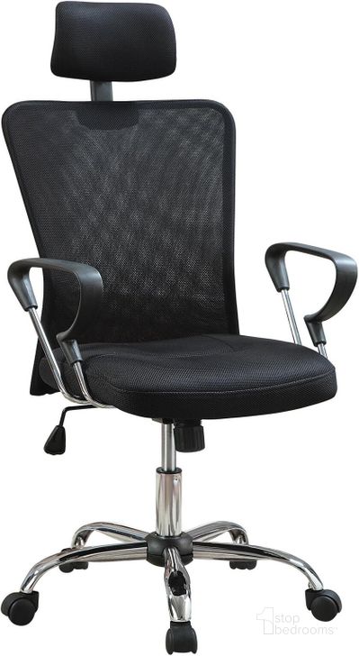 The appearance of Black Office Chair 800206 designed by Coaster in the transitional interior design. This black piece of furniture  was selected by 1StopBedrooms from Office Chairs Collection to add a touch of cosiness and style into your home. Sku: 800206. Material: Fabric. Product Type: Office Chair. Image1