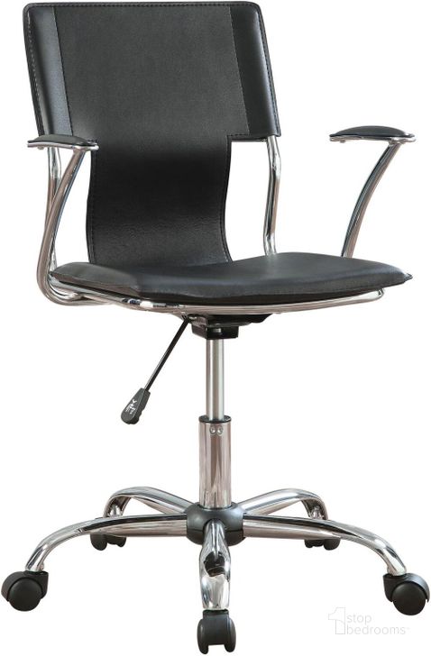 The appearance of Black Office Chair 800207 designed by Coaster in the modern / contemporary interior design. This black piece of furniture  was selected by 1StopBedrooms from Office Chairs Collection to add a touch of cosiness and style into your home. Sku: 800207. Material: Metal. Product Type: Office Chair. Image1